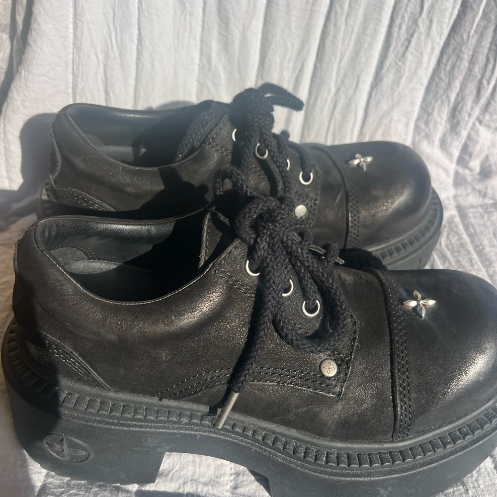 SMFK compass shoes cross platform chunky heel